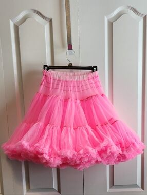 Knee-Length Crinoline Petticoat Skirt – Fluffy 50s Rockabilly Tutu Underskirt